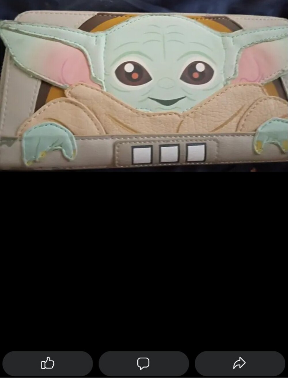 Baby Yoda-Themed Women's Wallet Clutch - Sage Green and Tan